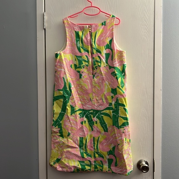 Lily Pulitzer Pink and Green Sheath Mini Dress (Girl’s XL 14-16) - Picture 6 of 9
